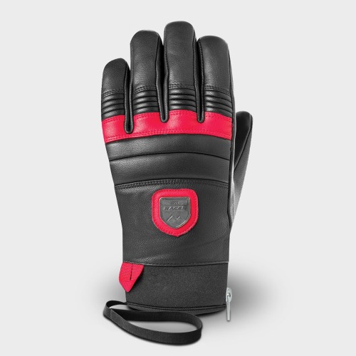 [18/19] 90 LEATHER GLOVES BLACK/RED
