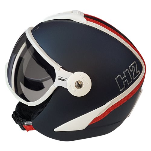 [17/18] 햄머 바이저 헬멧 H2 레더 253 (블루-레드-화이트) + 변색 렌즈 바이저 (VTFS10W)