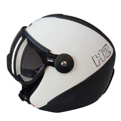 [17/18] 햄머 바이저 헬멧 H2 컬러 031 (화이트-블랙) + 변색 렌즈 바이저 (VTFS10B)