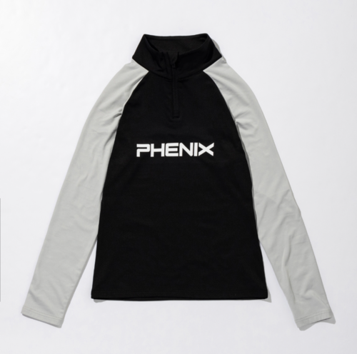 2223 피닉스 여성 티셔츠 PHENIX Retro70 W&#039;s 2/1 Zip Tee BK